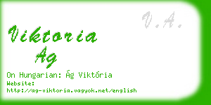viktoria ag business card